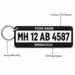 Personalized Car Number Plate Keychain – Custom Name & Vehicle Number - Image 5